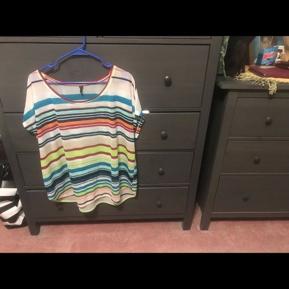 Lane Bryant Tops - Plus size multi color horizontal sheet shirt